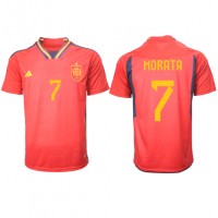 Echipament fotbal Spania Alvaro Morata #7 Tricou Acasa Mondial 2022 maneca scurta